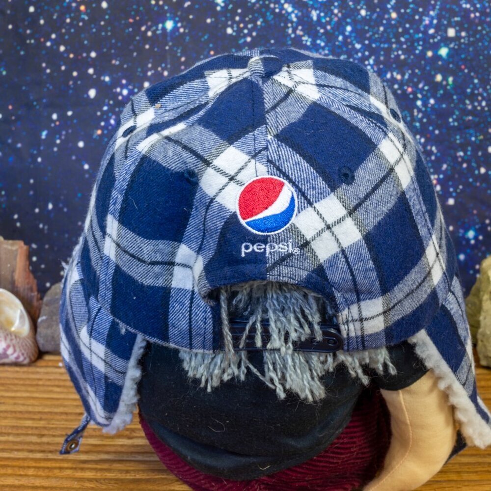Plaid Bomber Fleece Winter Hat Ear Flaps Minnesota Twins Pepsi Snapback MLB - Picture 14 of 15